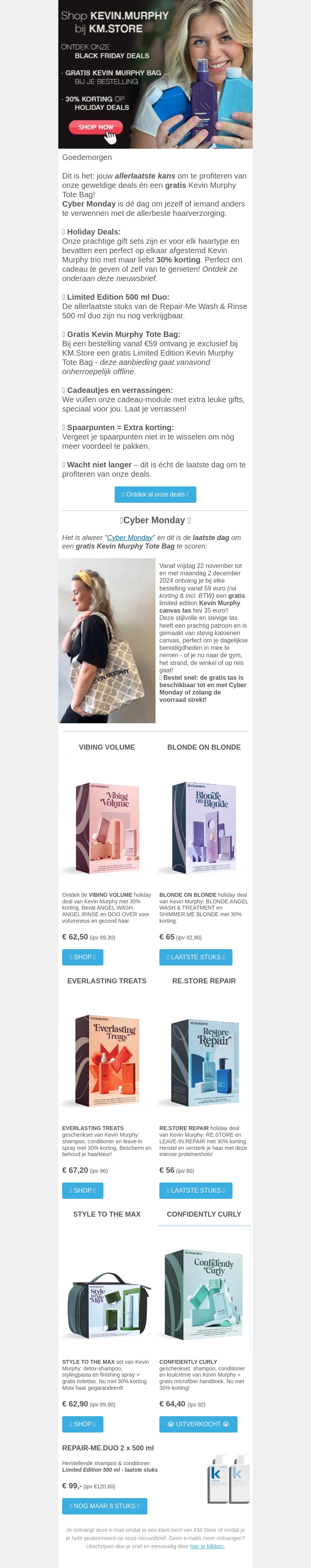 ๐ฃ Laatste dag: 30% korting op Kevin Murphy Deals ๐ฃ Laatste dag: 30% korting op Kevin Murphy Deals