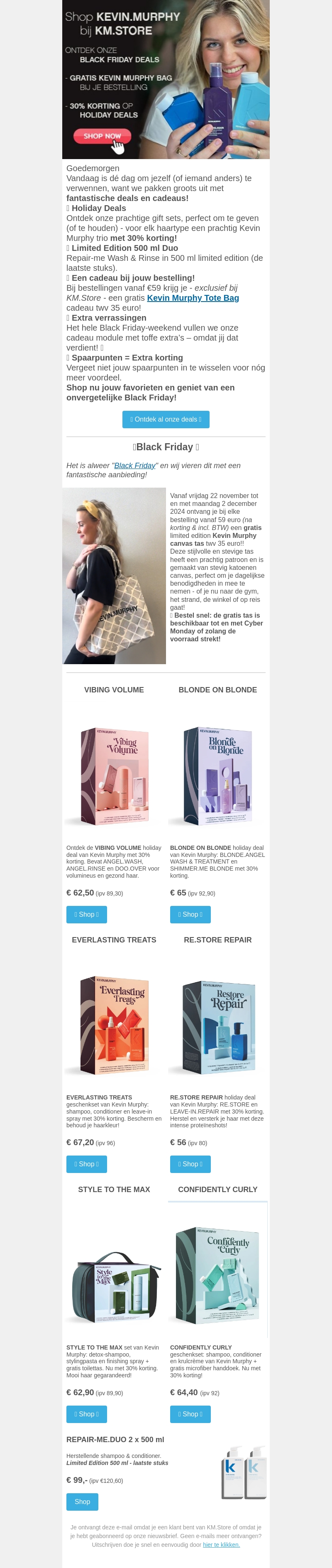 ⏰️ NU: 30% korting op Kevin Murphy Black Friday Deals ⏰️ NU: 30% korting op Kevin Murphy Black Friday Deals