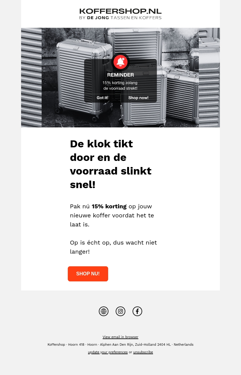 15% Korting: Alleen Zolang de Voorraad Strekt! ⏰ 15% Korting: Alleen Zolang de Voorraad Strekt! ⏰