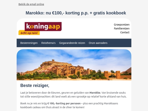 Marokko met voordeel én culinair cadeau