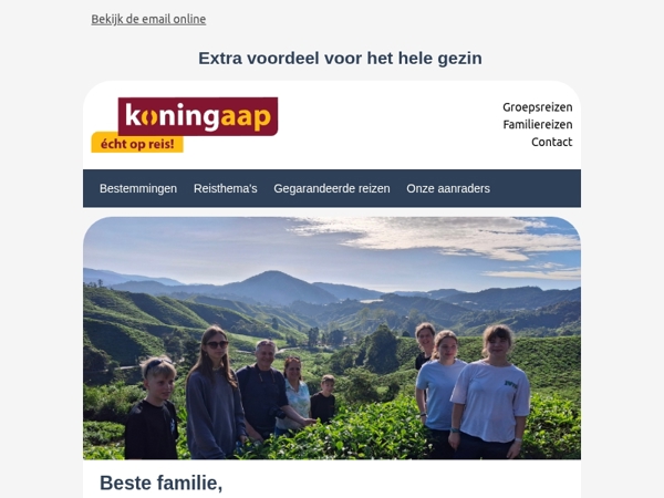 Nú € 100,- familiekorting p.p.