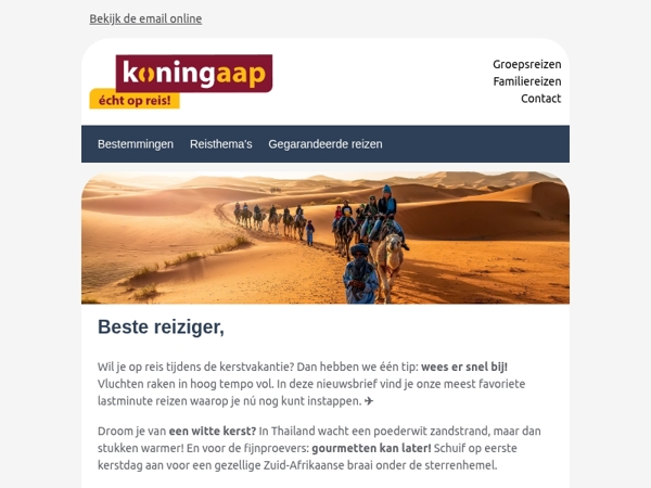 ⏰ Kerstvakantie boeken? Dit is je laatste kans!