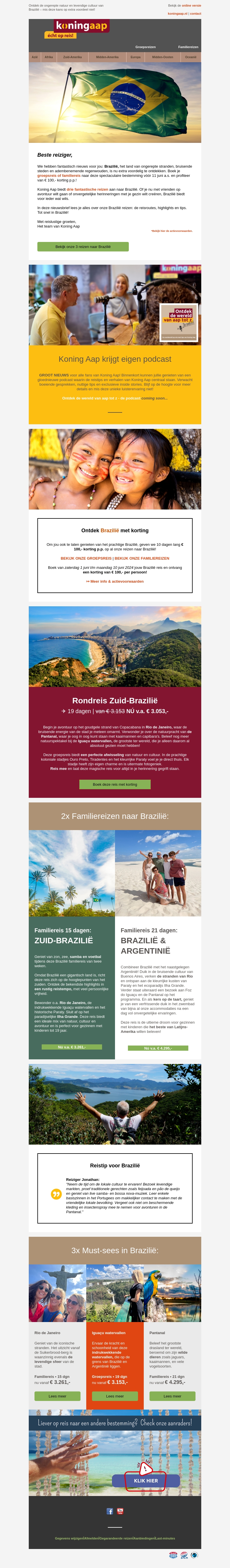 Brazilië reizen: NÚ € 100,- korting ✈ Mis het niet! Brazilië reizen: NÚ € 100,- korting ✈ Mis het niet!