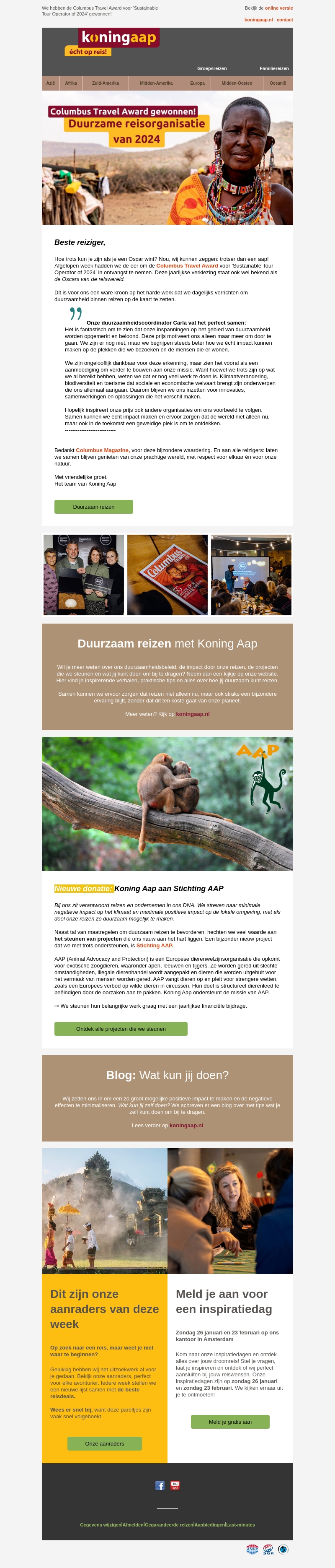 Duurzame reisorganisatie van 2024 Duurzame reisorganisatie van 2024