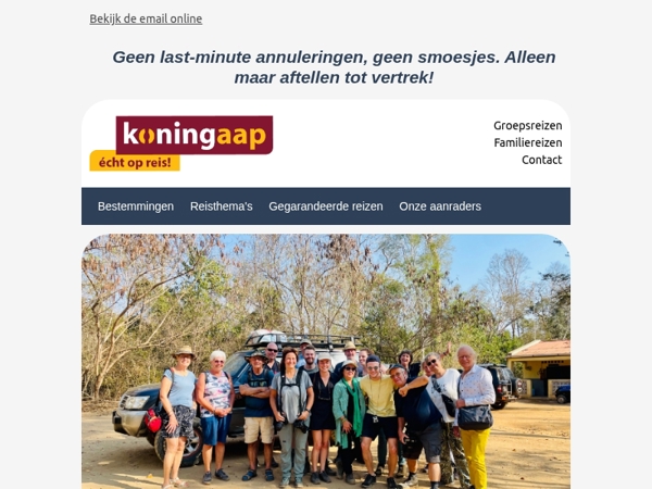 Alleen maar aftellen tot vertrek!