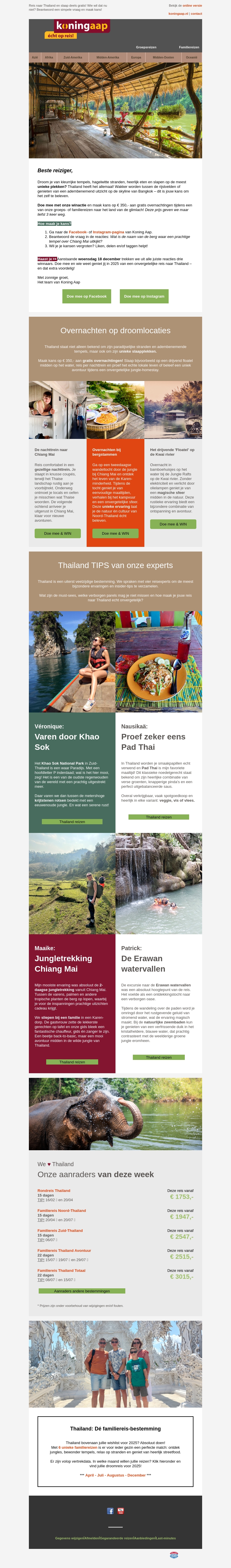 Win € 350,- aan gratis overnachtingen in Thailand! Win € 350,- aan gratis overnachtingen in Thailand!