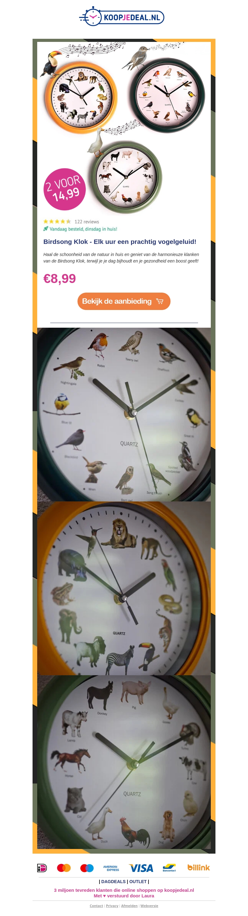 ⚠️ 2 Vogelklokken voor €14,99 🦅 ⚠️ 2 Vogelklokken voor €14,99 🦅