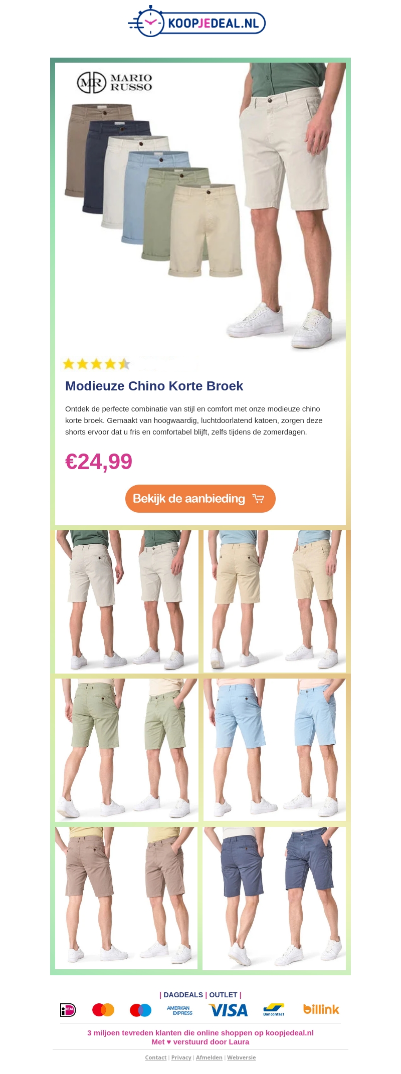 🔥 Hot Deal: Chino Shorts nu €24,99! 🔥 Hot Deal: Chino Shorts nu €24,99!