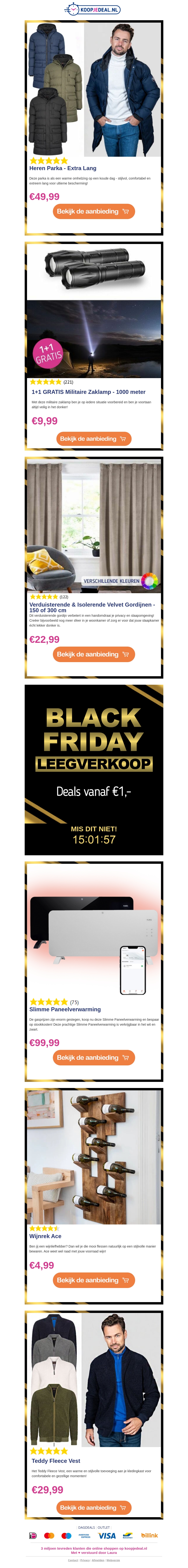⚠ Nieuwe Pre-Black Friday Deals! ⚠ Nieuwe Pre-Black Friday Deals!