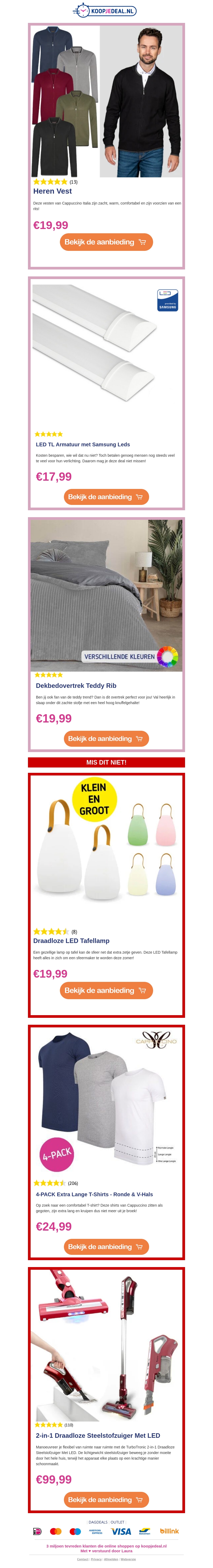 💥 NU: Heren Vest €19,99 | LED TL Armatuur €17,99 💡 | Dekbedovertrek Teddy Rib €19,99 🛏️ 💥 NU: Heren Vest €19,99 | LED TL Armatuur €17,99 💡 | Dekbedovertrek Teddy Rib €19,99 🛏️