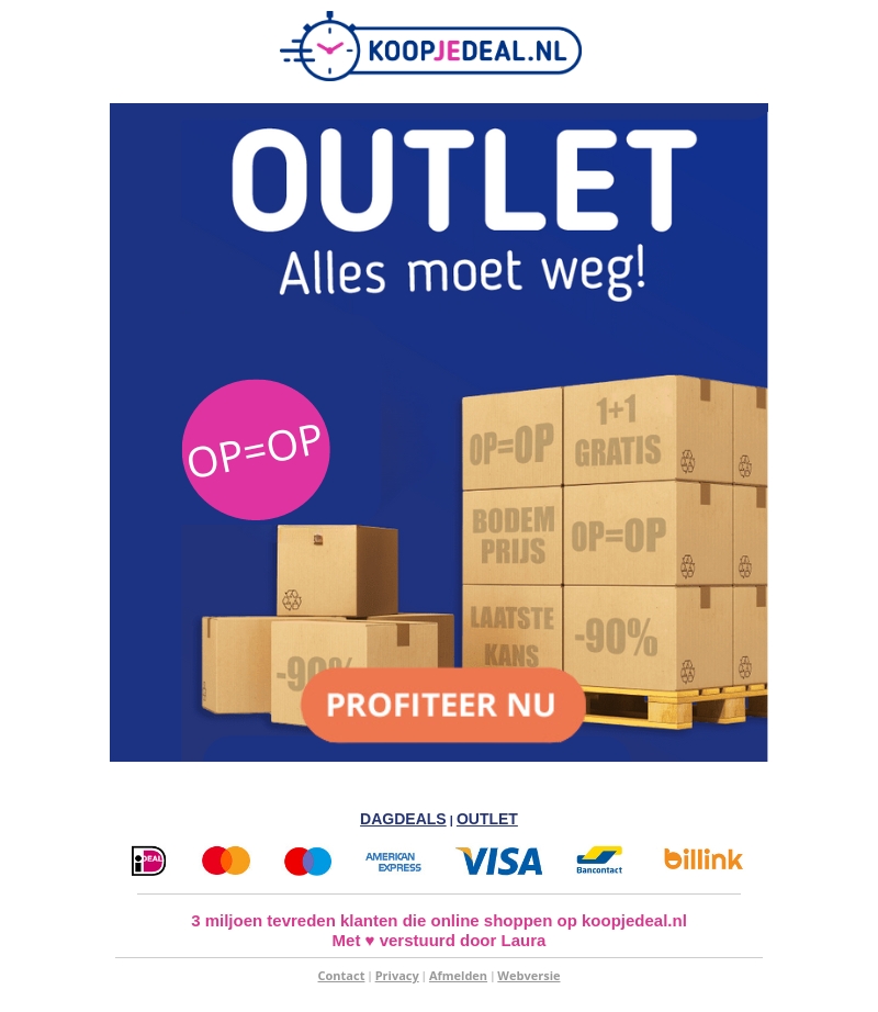 ⚠️ Outlet Sale: Nu of nooit! ⚠️ Outlet Sale: Nu of nooit!