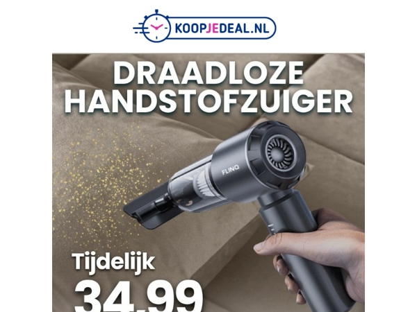 Draadloze Handstofzuiger nu 34,99 🍃​
