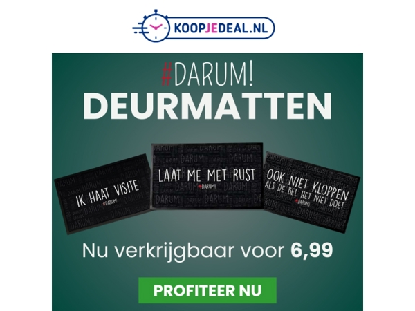 #Darum Deurmatten voor maar 6,99!