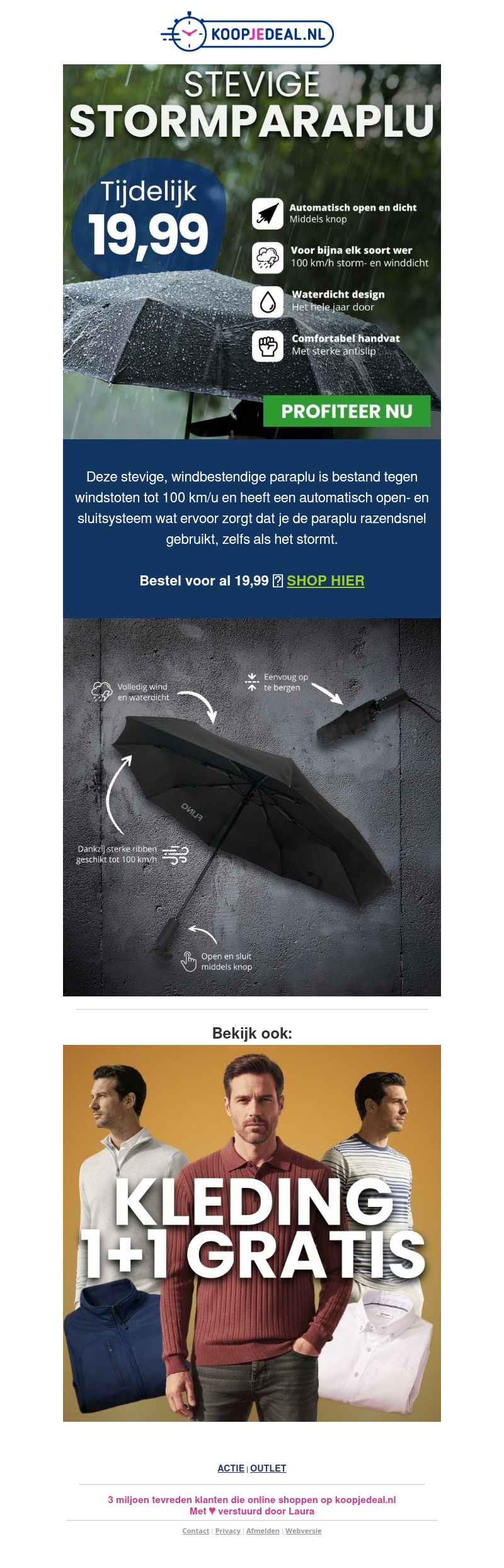 Stevige Stormparaplu met Extra Korting☔ Stevige Stormparaplu met Extra Korting☔