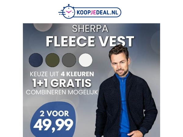 2 Sherpa Fleece Vesten nu 49,99 🥶