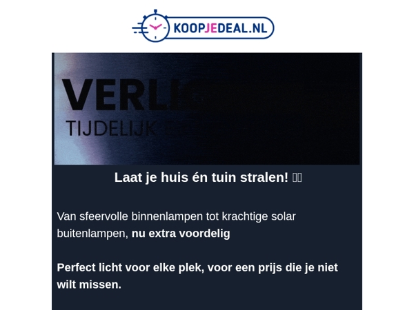 Nu alle Verlichting met Korting 💡