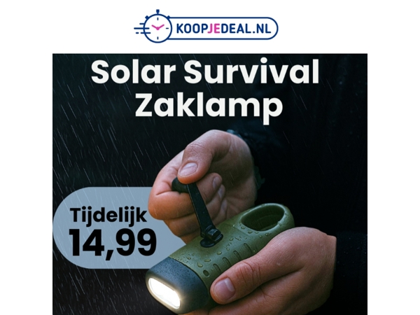 Nieuw: Solar Survival Zaklamp 🔦