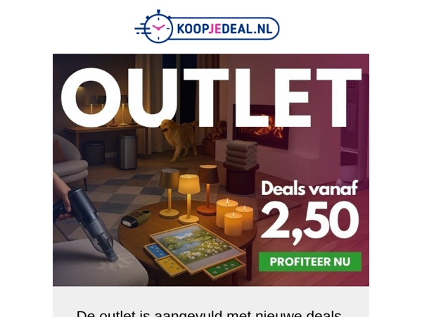 Outlet Deals vanaf 2,50 🤯