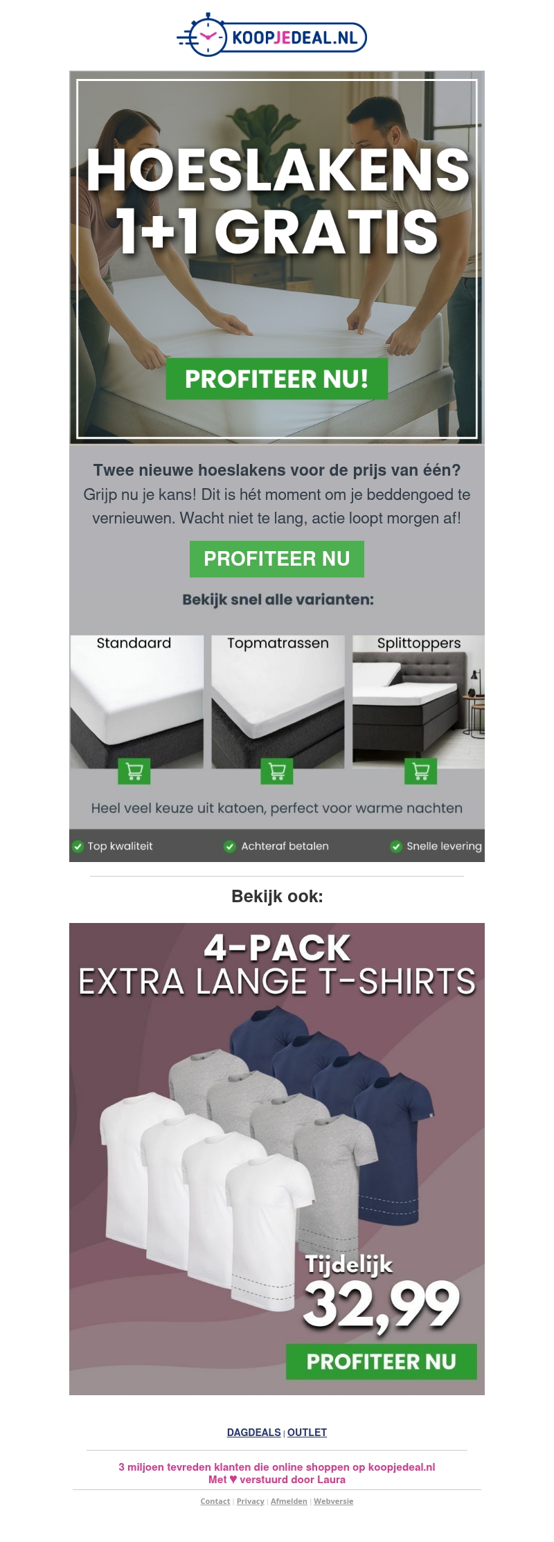 2 Hoeslakens voor al 12,99 π€ 2 Hoeslakens voor al 12,99 π€