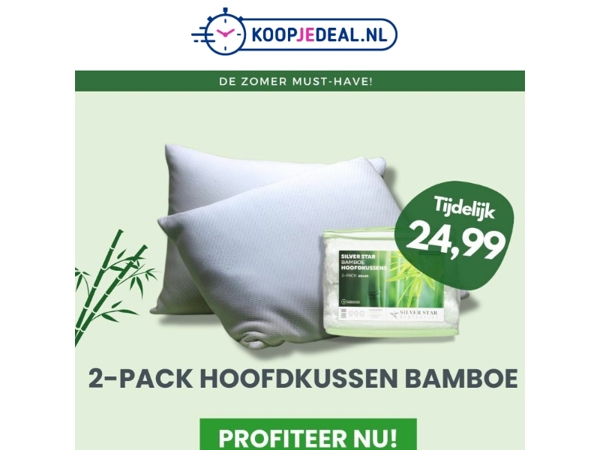 2 Bamboe Kussens voor 24,99 ☁️