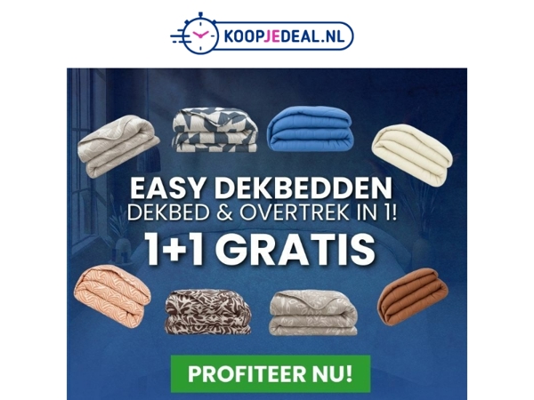 1+1 GRATIS op Easy Dekbedden 🎉