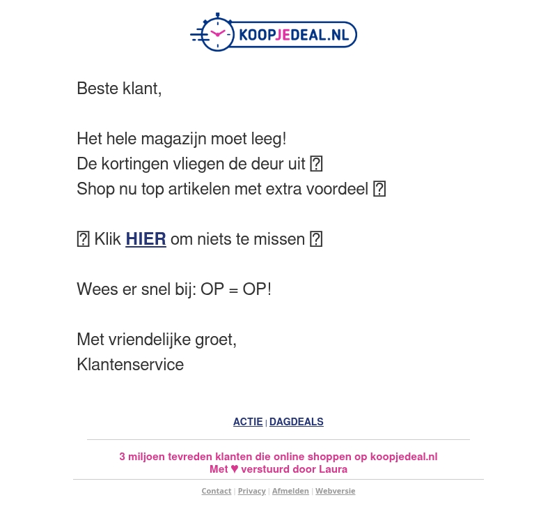 Het hele Magazijn moet Leeg π¦ Het hele Magazijn moet Leeg π¦