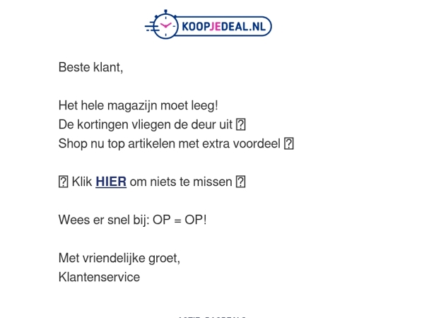 Het hele Magazijn moet Leeg 📦