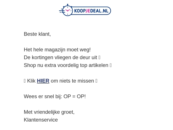 Het hele Magazijn moet Leeg 📦