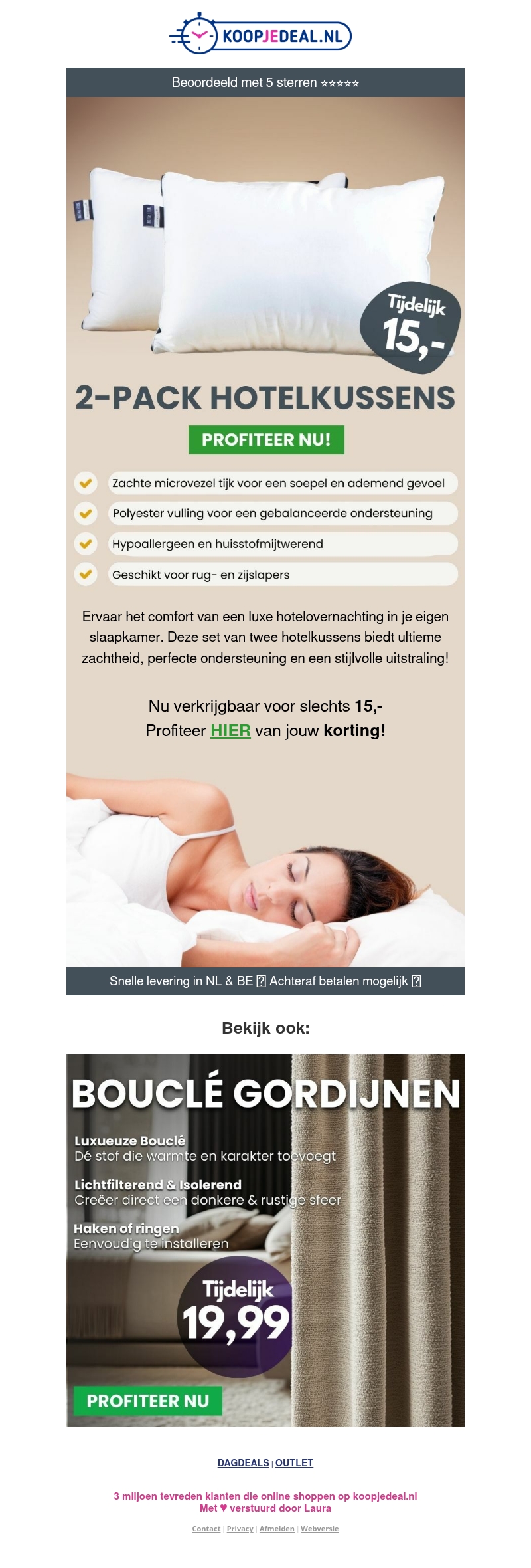 2-PACK Hotelkussens Nu 15,- ☁️ 2-PACK Hotelkussens Nu 15,- ☁️