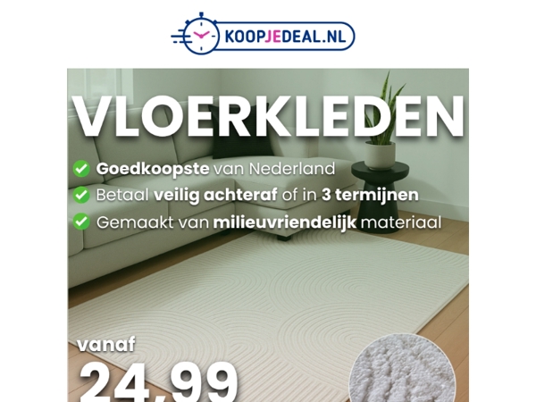 Vloerkleden met Hoge Korting ⭐