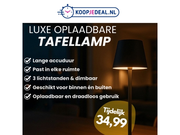 Nieuw: Oplaadbare Tafellamp 💡
