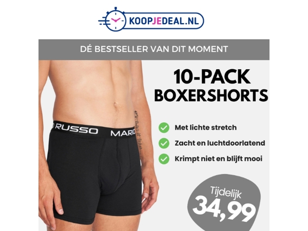 NU: 10 Boxershorts voor €34,99 💥