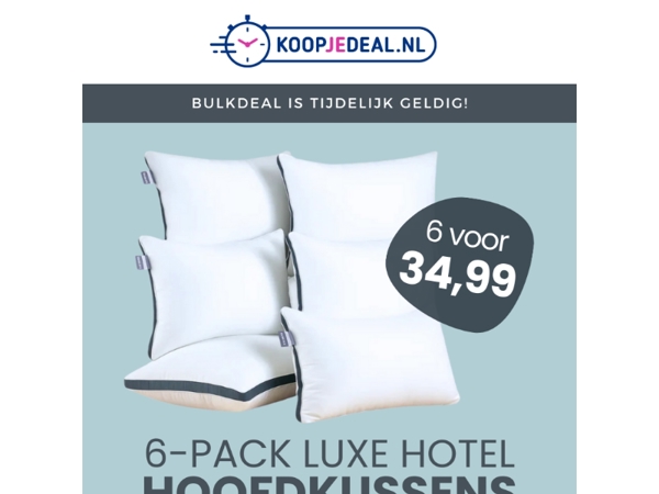 6 Luxe Hotel Kussens nu 34,99 ☁️