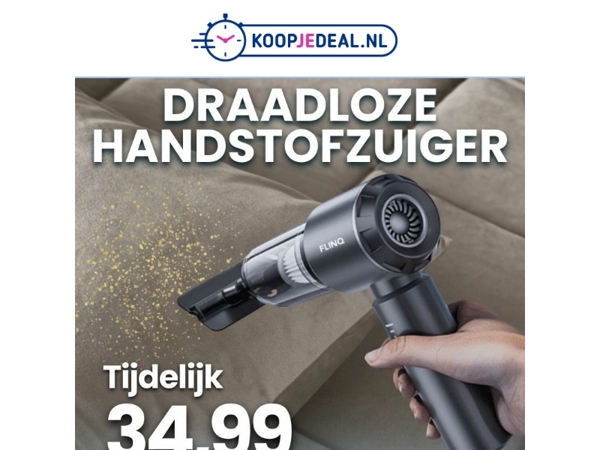 3-in-1 Draadloze Kruimeldief nu 34,99 💨