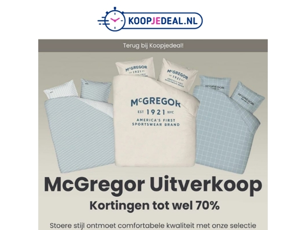 Alleen Vandaag: McGregor Outlet 😴