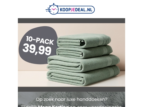 10 Handdoeken voor 39,99 🚿