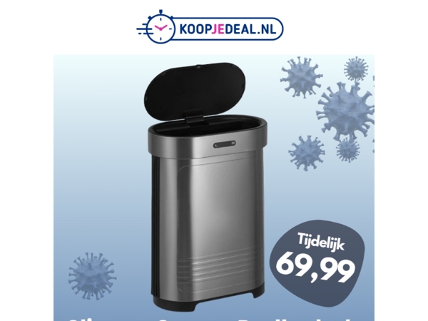 Sensor Prullenbak 60L nu 69,99 🗑️