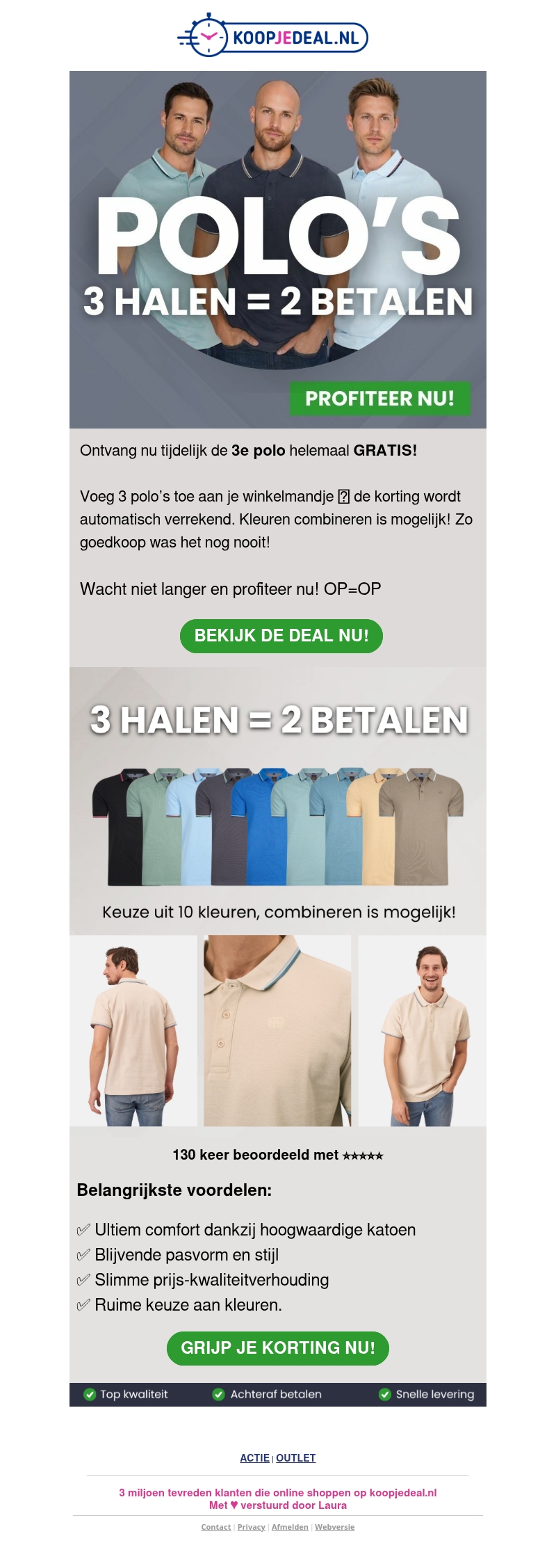 3e Polo helemaal GRATIS! π 3e Polo helemaal GRATIS! π