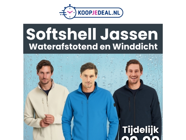 Actie: Wind- & Waterafstotende Jas ☔