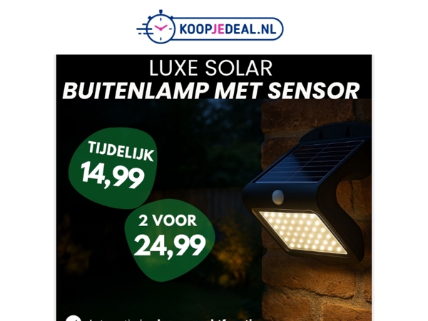 LED-Buitenlamp met Sensor 14,99 🤩