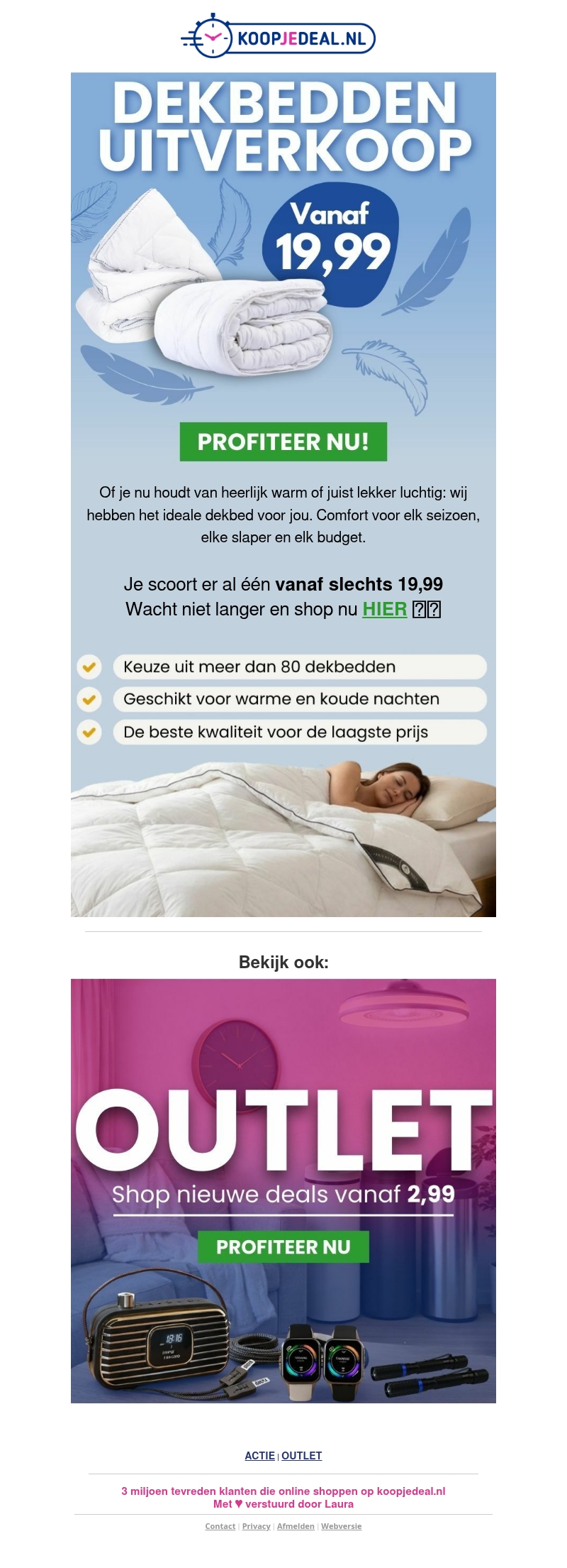 Dekbedden Uitverkoop vanaf 19,99 π₯ Dekbedden Uitverkoop vanaf 19,99 π₯