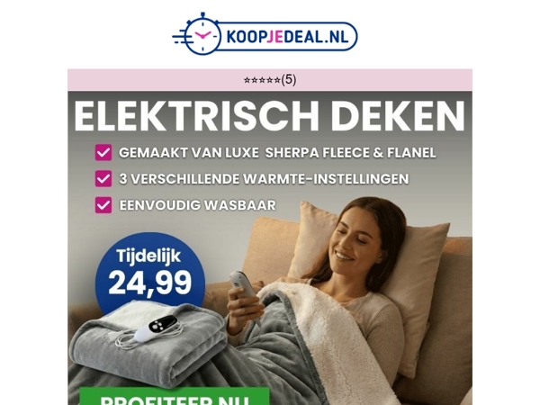 Elektrisch Deken voor 24,99 🔥