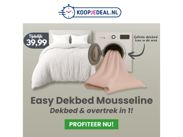 Mousseline Dekbed & Overtrek in 1! 💫