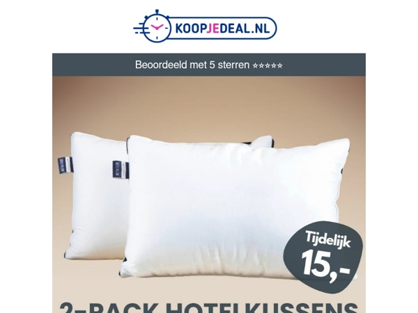 2-PACK Hotelkussens Nu 15,- ☁️