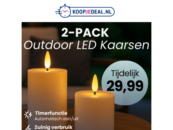 Nieuw: 2-pack LED Kaarsen 29,99🕯️