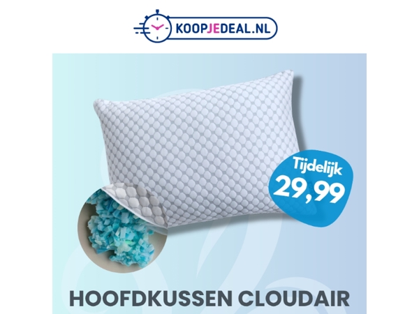 Aanpasbaar CloudAir Kussen 29,99 ☁️