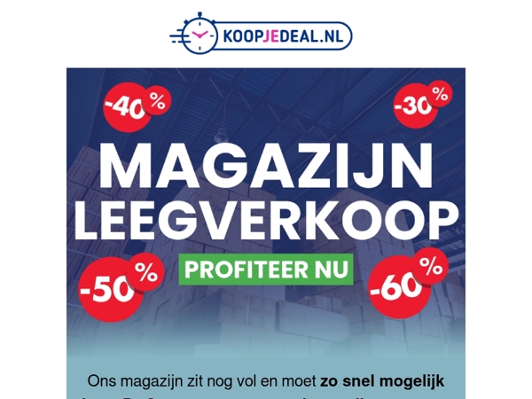 Mega Magazijn Leegverkoop! 📦