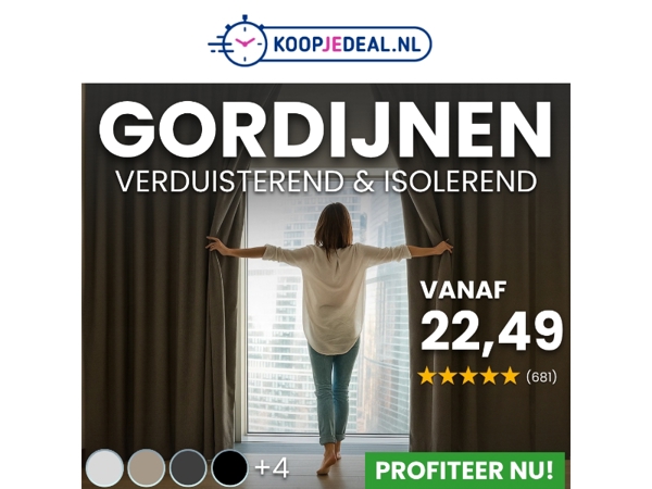 Verduisterende Gordijnen nu 22,49 🌙
