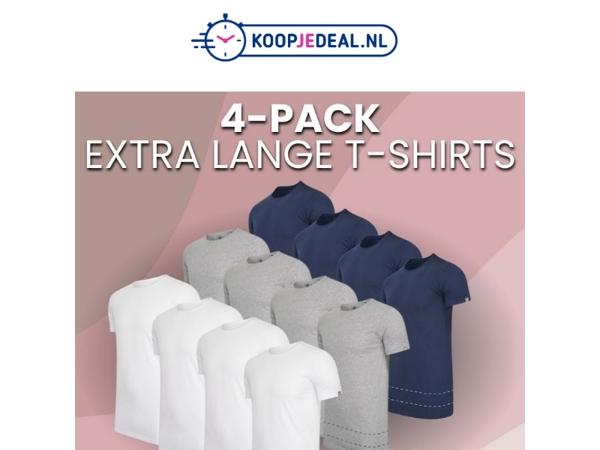 4 Katoenen T-Shirts voor 32,99 👕