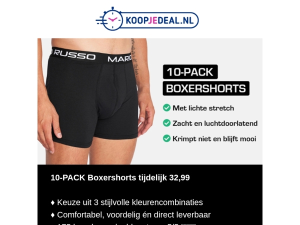 10-PACK Boxershorts nu 32,99 🩲